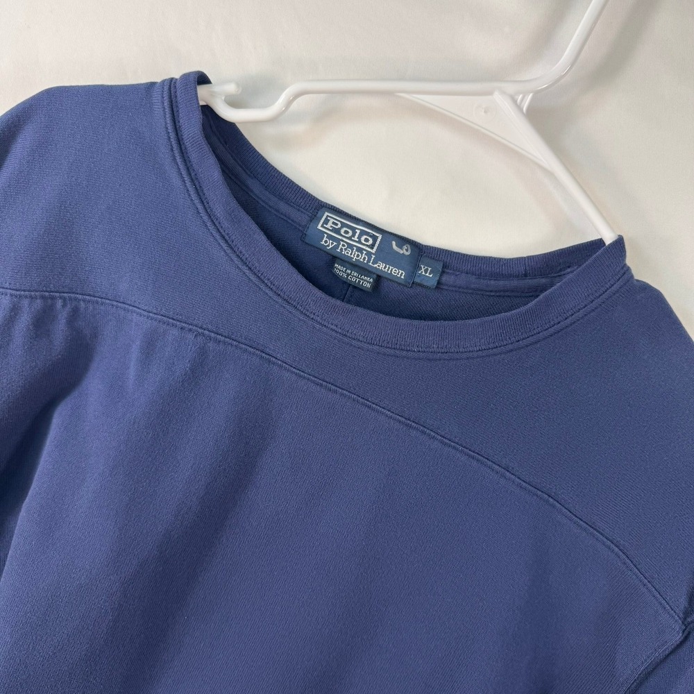 Polo Ralph Lauren Mens XL Navy Blue Long Sleeve Cotton T-Shirt Jersey Knit XL